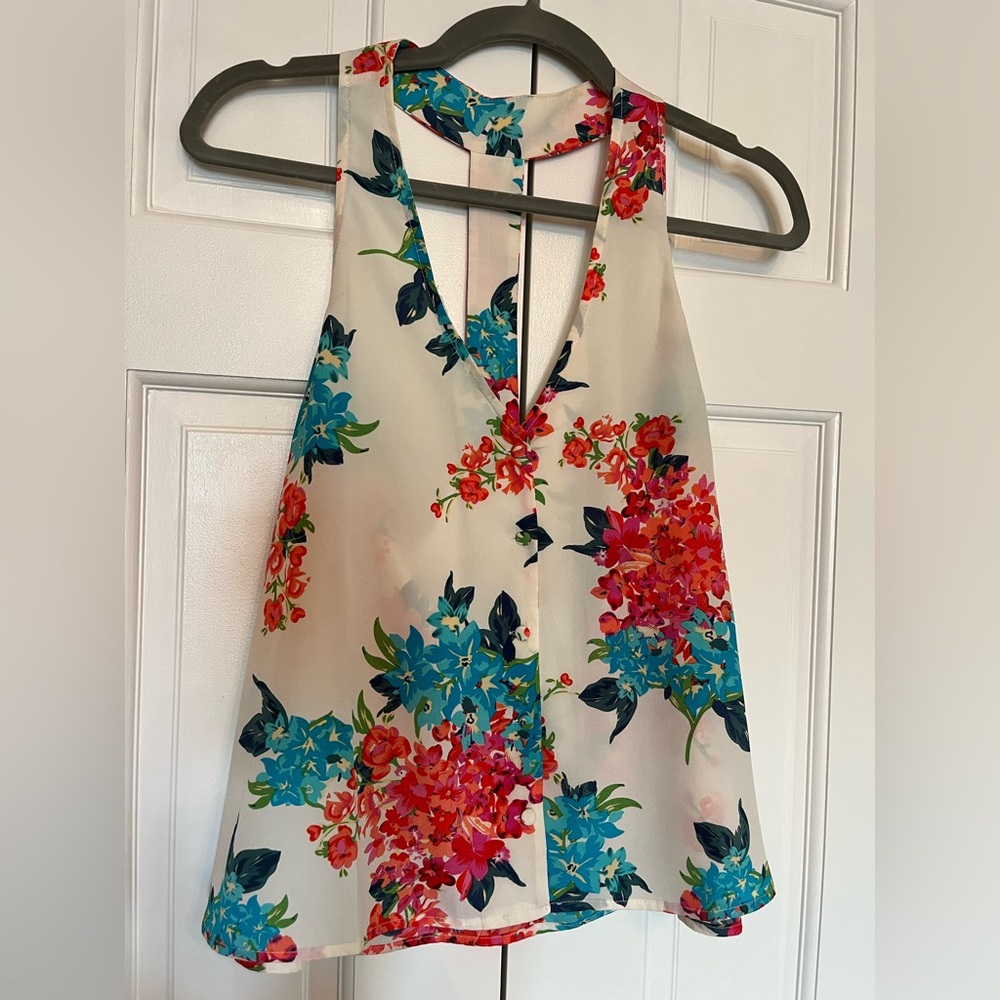 Lucca Couture Multicolor Floral Blouse